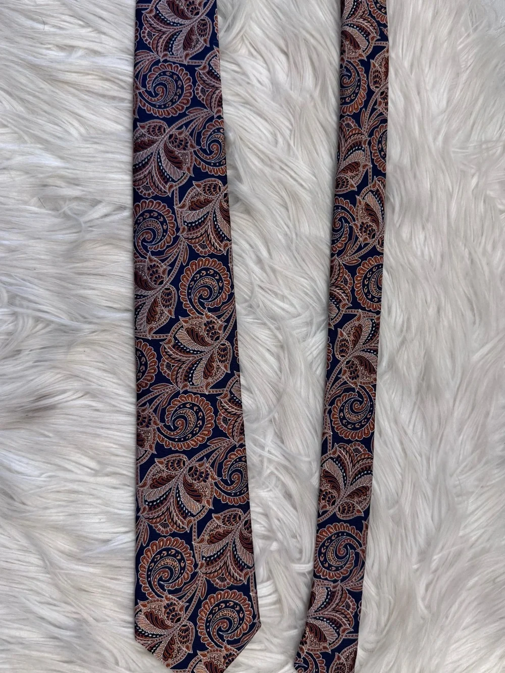 Jos.A.Bank Reserve Blue Paisley Silk Tie‎ Old Money Preppy Dapper Art Preppy
